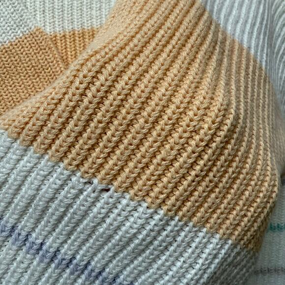 Henry Grethel Vintage Pastel Striped Cotton Oversized Sweater Women’s Small - Picture 10 of 13